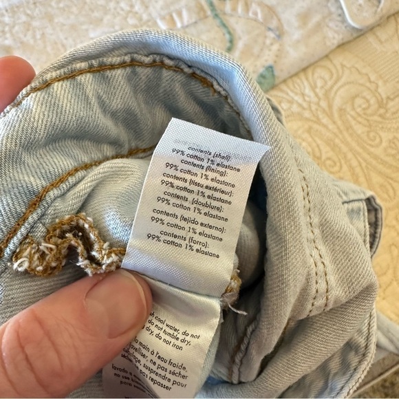 NWT WeWoreWhat slouchy slit overalls light wash high rise straight leg split hem - Picture 14 of 15